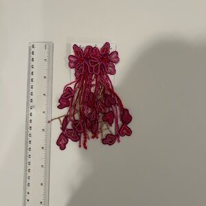Festive Fischer pink earrings for pierced ears.